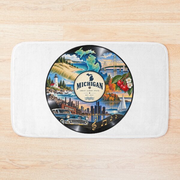 Item preview, Michigan Vinyl Record designed and sold by Whimspired By Paxx.