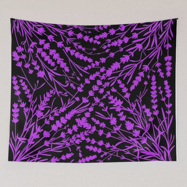 Item preview, Vibrant Purple Lavender Floral Pattern Illustration designed and sold by Owcomm.