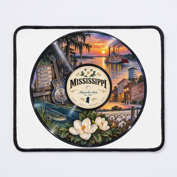 Item preview, Mississippi Vinyl Record designed and sold by Whimspired By Paxx.