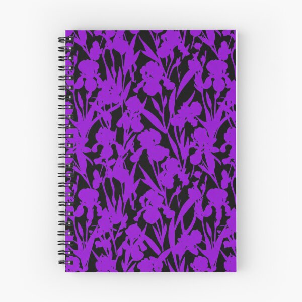 Item preview, Vibrant Purple Iris Floral Pattern Silhouette designed and sold by Owcomm.