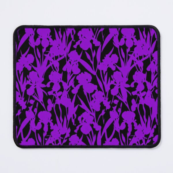 Item preview, Vibrant Purple Iris Floral Pattern Silhouette designed and sold by Owcomm.
