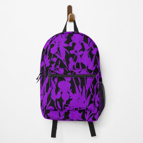 Item preview, Vibrant Purple Iris Floral Pattern Silhouette designed and sold by Owcomm.