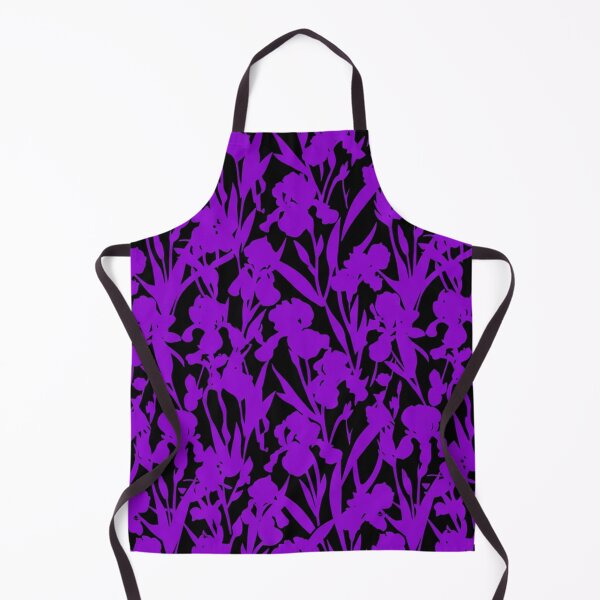 Item preview, Vibrant Purple Iris Floral Pattern Silhouette designed and sold by Owcomm.