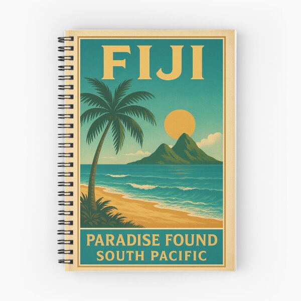 Artikelvorschau, Fiji Vintage Mid-Century Reiseplakat entworfen und verkauft von Eclipse 3699.