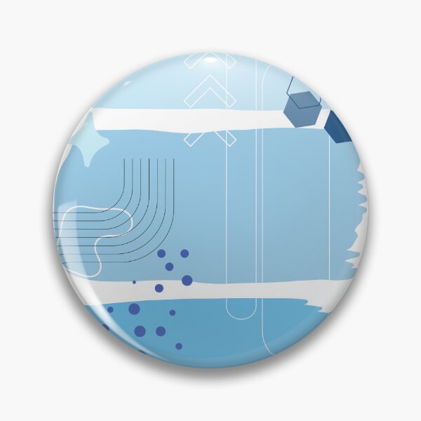 Item preview, Blue Abstract Shapes – Modern Geometric Contemporary Wall Art designed and sold by Khadique.