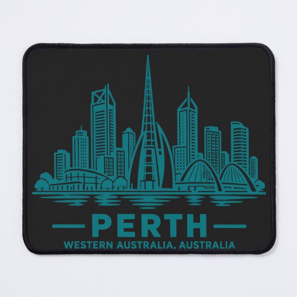 Item preview, Perth Western Australia Line Art Skyline Poster designed and sold by CMYKStudio.