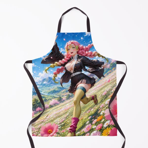 Item preview, Mitsuri Kanroji Demon Slayer Joyful Flower Meadow designed and sold by SolenneAzur.