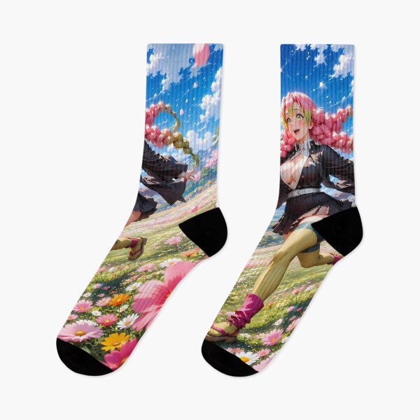 Item preview, Mitsuri Kanroji Demon Slayer Joyful Flower Meadow designed and sold by SolenneAzur.