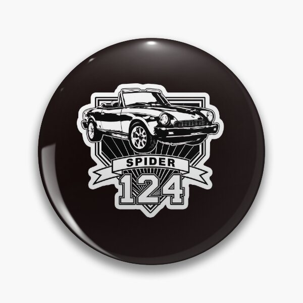 Item preview, Spider 124 Retro Convertible Car Emblem designed and sold by findOutDraw.
