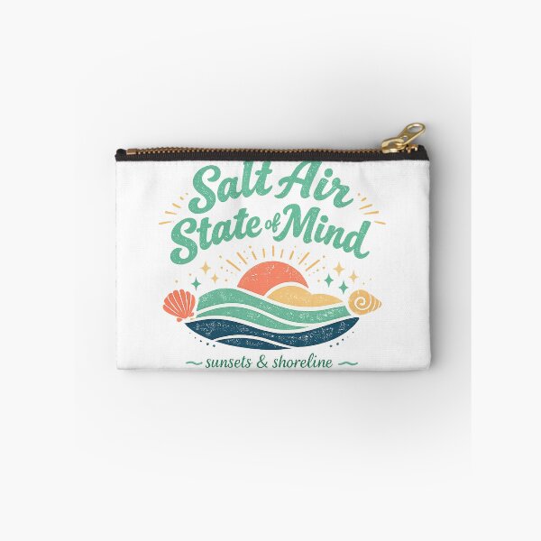 Item preview, Salt Air State of Mind Sunset Shoreline Retro Coastal Beach Art Design designed and sold by inkoutninja.