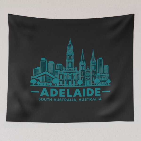 Item preview, Adelaide South Australia Line Art Skyline Poster designed and sold by CMYKStudio.