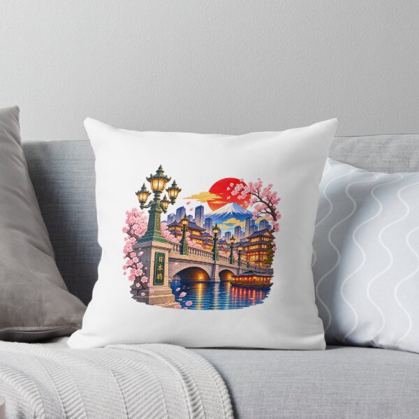 Item preview, Nihonbashi Bridge at Sunset | Traditional Japan Landscape Sticker designed and sold by Daihuku2525.