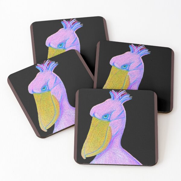 Item preview, Neon Shoebill Stork - colored pencil art by Jen designed and sold by Pharaby Fable's Pup Artist Studio.