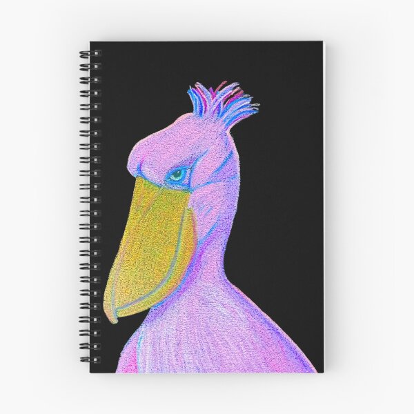 Item preview, Neon Shoebill Stork - colored pencil art by Jen designed and sold by Pharaby Fable's Pup Artist Studio.