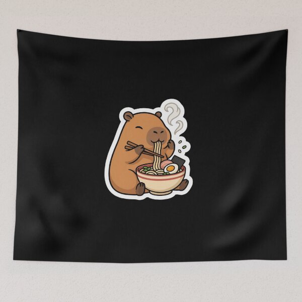 Item preview, Capybara Eating Ramen! designed and sold by Peter Stawicki.