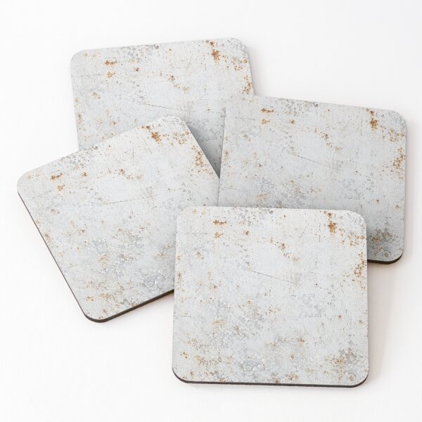 Item preview, White Painted Metal with Delicate Rust Spots designed and sold by The Rust Lab.