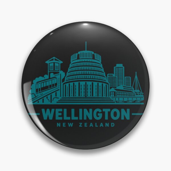 Item preview, Wellington New Zealand Line Art Skyline Poster designed and sold by CMYKStudio.