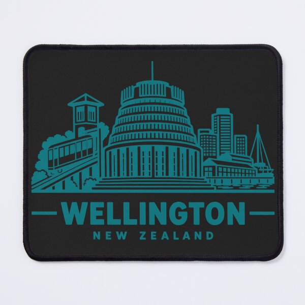Item preview, Wellington New Zealand Line Art Skyline Poster designed and sold by CMYKStudio.
