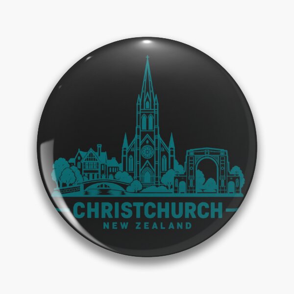 Item preview, Christchurch New Zealand Line Art Skyline Poster designed and sold by CMYKStudio.