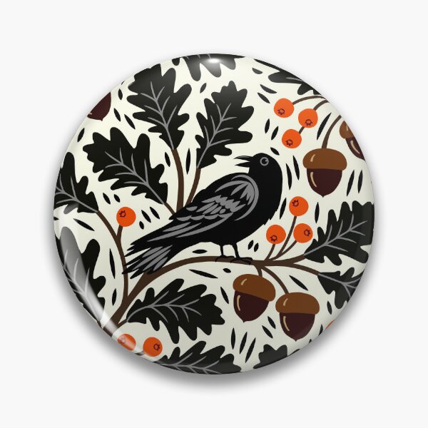 Item preview, Ravens in autumn oak trees designed and sold by Jennifer Ladd.