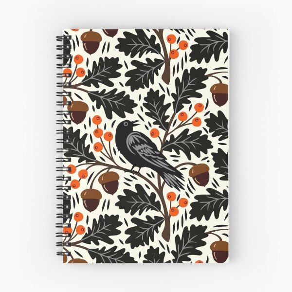 Item preview, Ravens in autumn oak trees designed and sold by Jennifer Ladd.