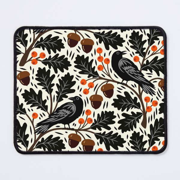 Item preview, Ravens in autumn oak trees designed and sold by Jennifer Ladd.