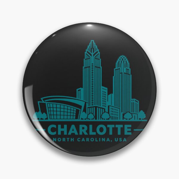 Item preview, Charlotte North Carolina USA Line Art Skyline Poster designed and sold by CMYKStudio.