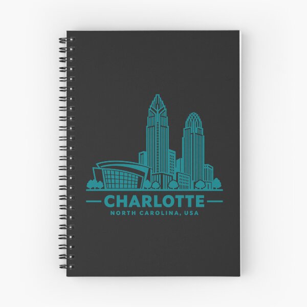 Item preview, Charlotte North Carolina USA Line Art Skyline Poster designed and sold by CMYKStudio.