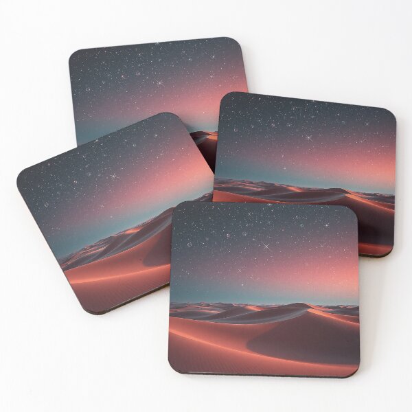 Item preview, Red Sand Dunes Under Cosmic Sunset Sky designed and sold by IntelliMindDesigns.