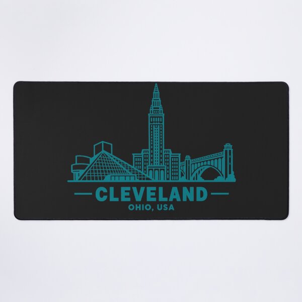 Item preview, Cleveland Ohio USA Line Art Skyline Poster designed and sold by CMYKStudio.