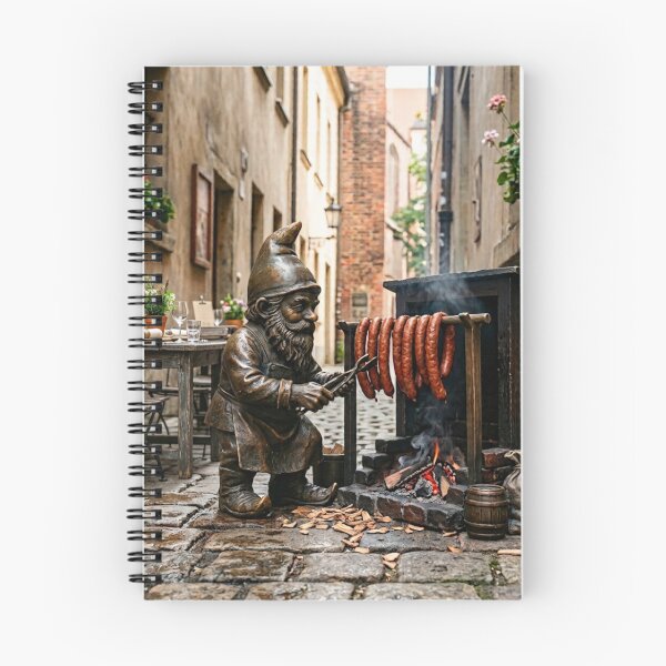 Item preview, Gnome Making Kielbasa Art Print – Sausage Lover Gift, Poland Travel Decor designed and sold by Purrfecta.