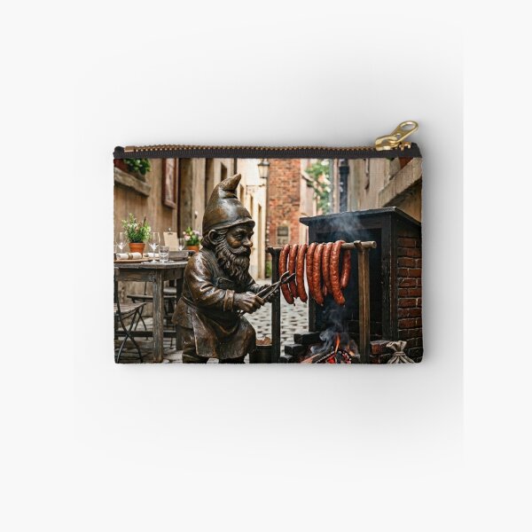 Item preview, Gnome Making Kielbasa Art Print – Sausage Lover Gift, Poland Travel Decor designed and sold by Purrfecta.