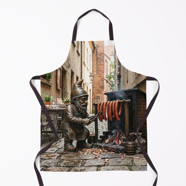Item preview, Gnome Making Kielbasa Art Print – Sausage Lover Gift, Poland Travel Decor designed and sold by Purrfecta.