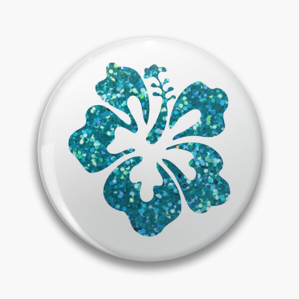 Item preview, teal glitter hibiscus designed and sold by madebykenz.