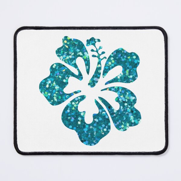 Item preview, teal glitter hibiscus designed and sold by madebykenz.