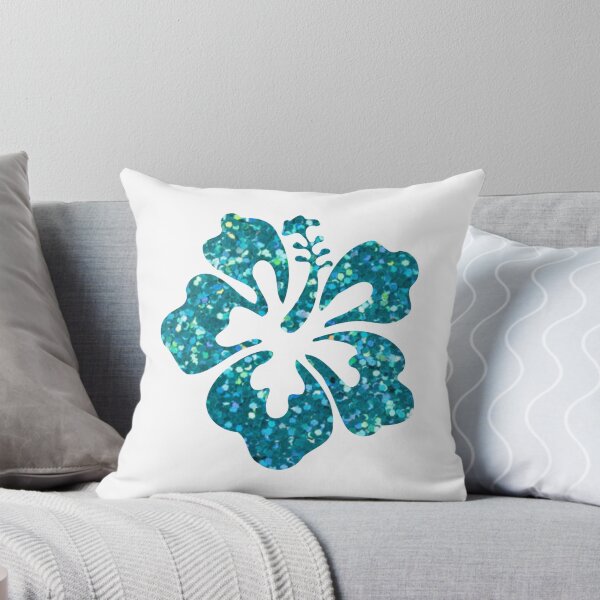 Item preview, teal glitter hibiscus designed and sold by madebykenz.