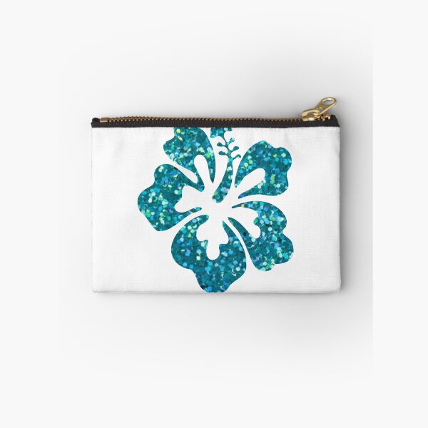 Item preview, teal glitter hibiscus designed and sold by madebykenz.