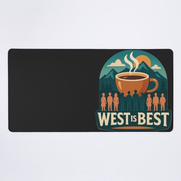 Item preview, West is Best Regional Pride Slogan Logo designed and sold by Laugh a Lot Folk Art.