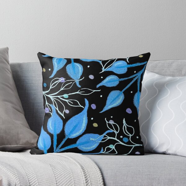Item preview, Blue artsy leaves - colored pencil art by Jen designed and sold by Pharaby Fable's Pup Artist Studio.