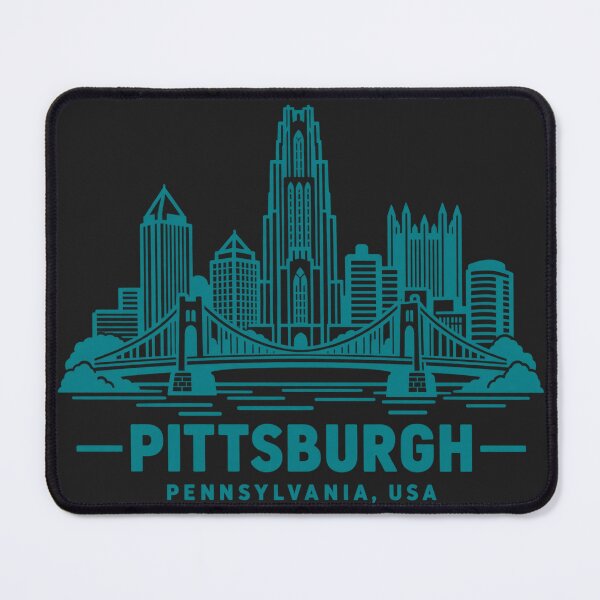 Item preview, Pittsburgh Pennsylvania USA Line Art Skyline Poster designed and sold by CMYKStudio.