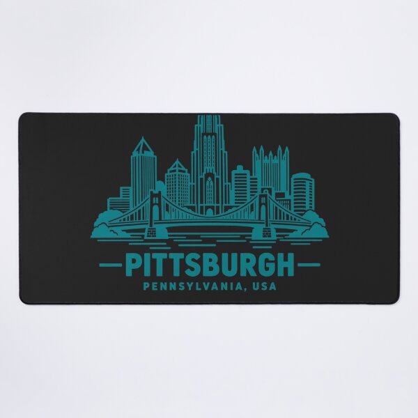 Item preview, Pittsburgh Pennsylvania USA Line Art Skyline Poster designed and sold by CMYKStudio.
