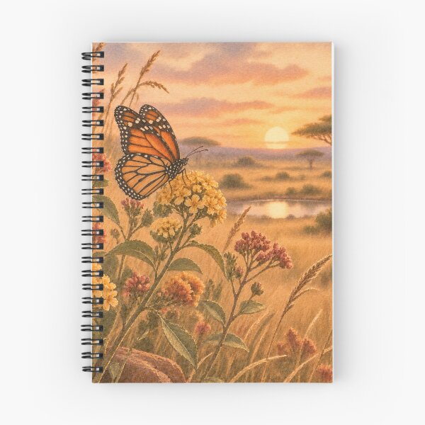 Item preview, Monarch Butterfly African Savanna Sunset designed and sold by mycute-stickers.