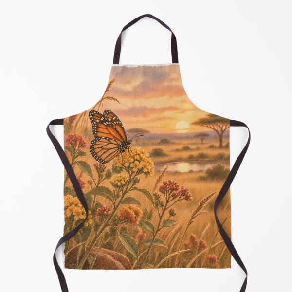 Item preview, Monarch Butterfly African Savanna Sunset designed and sold by mycute-stickers.
