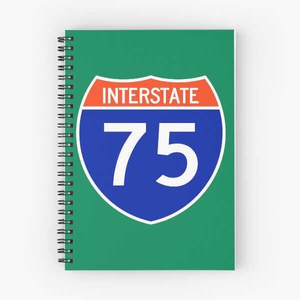Item preview, I-75 Interstate Sign in Orange and Blue designed and sold by Karate Octopus.