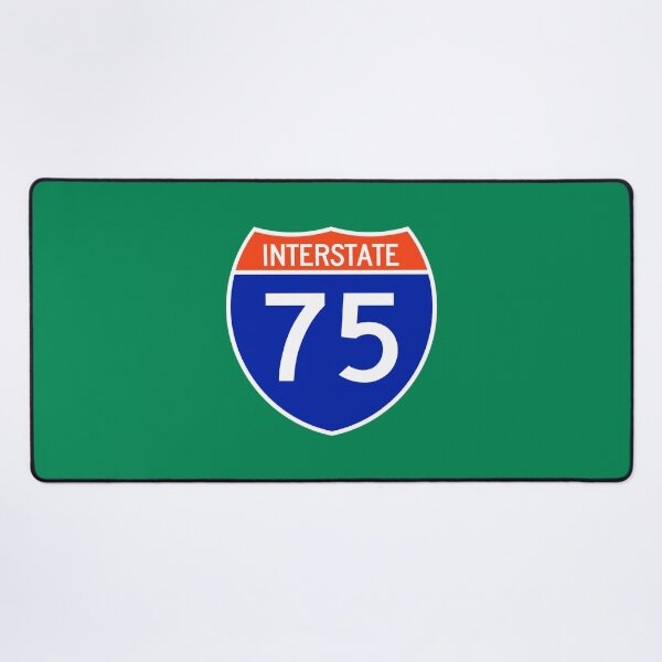Item preview, I-75 Interstate Sign in Orange and Blue designed and sold by Karate Octopus.