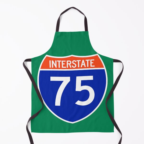 Item preview, I-75 Interstate Sign in Orange and Blue designed and sold by Karate Octopus.