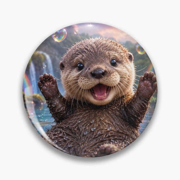 Item preview, A I CUTE BABY OTTER WITH RAINBOW designed and sold by DeniseFFulmer12.