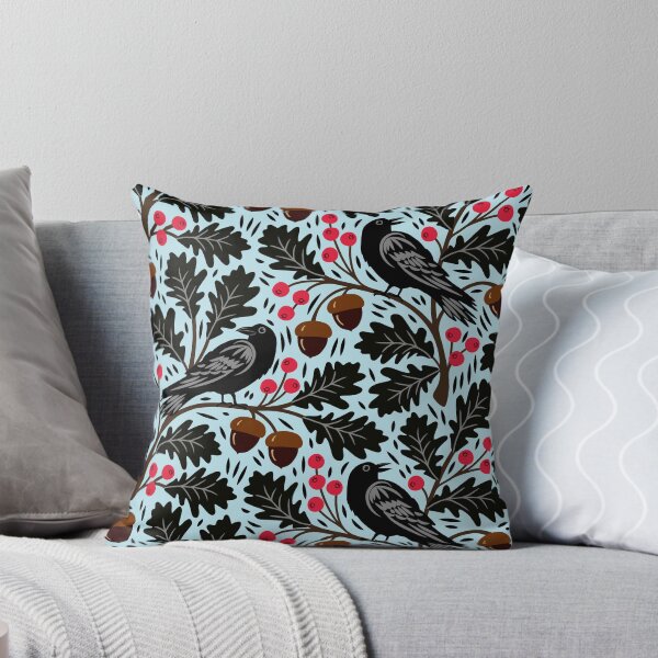Item preview, Ravens in autumn oak trees designed and sold by Jennifer Ladd.