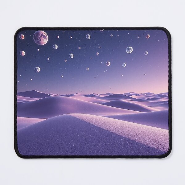 Item preview, Violet Desert Dunes With Planetary Night Sky designed and sold by IntelliMindDesigns.