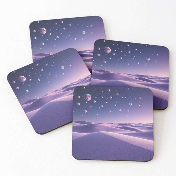 Item preview, Violet Desert Dunes With Planetary Night Sky designed and sold by IntelliMindDesigns.